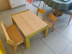 Speeltafel en stoeltjes/bankje, Kinderen en Baby's, Speelgoed | Speeltafels, Ophalen, Gebruikt