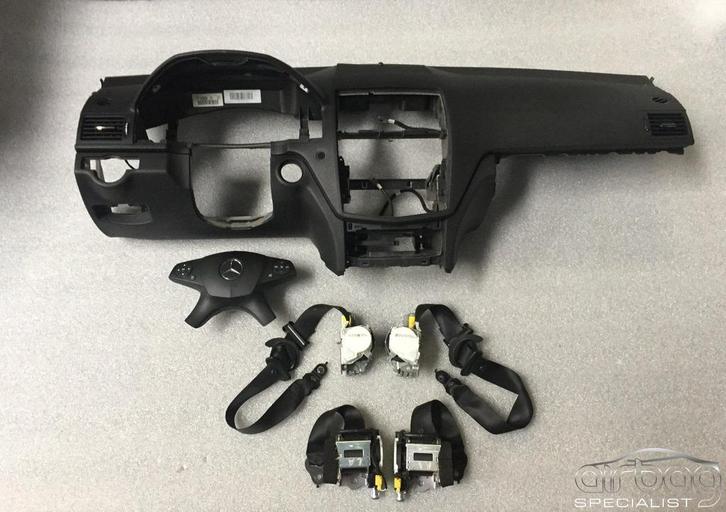 Mercedes W204 C-klasse 2008-2011 airbag set dashboard stuur, Auto-onderdelen, Dashboard en Schakelaars, Mercedes-Benz, Gebruikt