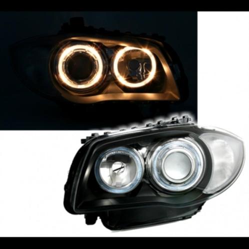 PHARES AVANT DESIGN ANGEL EYES JAUNE BMW SÉRIE 1 (04-11), Auto diversen, Tuning en Styling, Ophalen