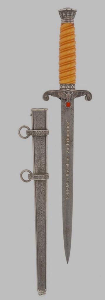 WW2 Alfred Rosenberg damascus staal presentatiedolk ca. 1943 beschikbaar voor biedingen