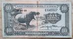 10 Francs 1960 Belgisch Congo / Rwanda / Burundi, Postzegels en Munten, Bankbiljetten | België, Ophalen of Verzenden, Los biljet
