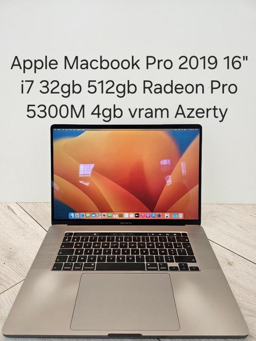 Zeer netjes: Apple Macbook Pro 2019 i7 32gb 512gb azerty, Computers en Software, Apple Macbooks, Refurbished, MacBook Pro, 16 inch