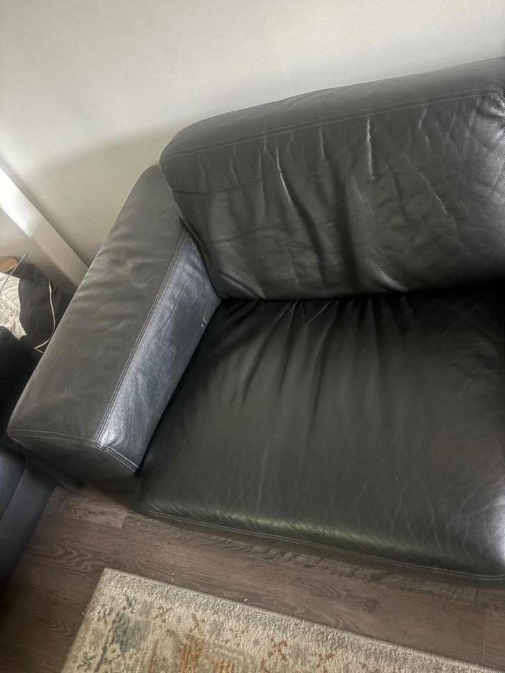 Salon, Huis en Inrichting, Zetels | Complete zithoeken, Gebruikt, Leer, Ophalen