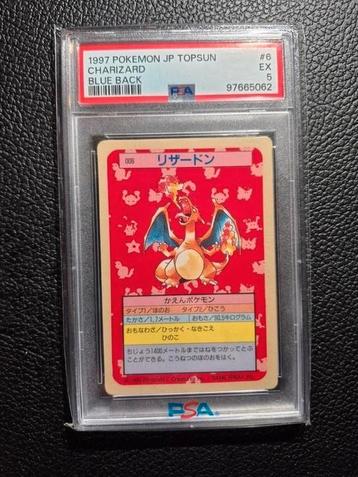 pokémon charizard topsun blue back japanese psa 5 beschikbaar voor biedingen