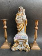 Antiek porselein ca1880, Madonna met kindje Jesus, Antiquités & Art, Antiquités | Autres Antiquités, Enlèvement