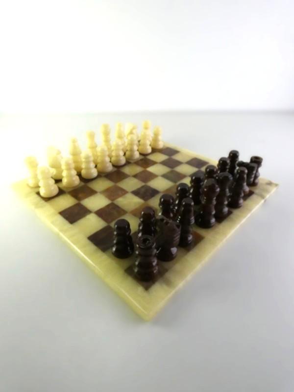 Albast schaakspel, Antiek en Kunst, Antiek | Keramiek en Aardewerk, Ophalen of Verzenden