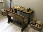 Mooie eiken lessenaar , schoolbank, Antiek en Kunst, Ophalen
