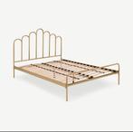 Art deco bed goudkleurige messing met lattenbodem, Ophalen, Zo goed als nieuw