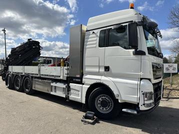 MAN TGX 35.420 8x4-4 TRIDEM PRTISCHE 6m40 + KRAN (26m!) HIAB, Auto's, Vrachtwagens, Automaat, 4 zetels, Euro 6, MAN