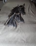 plaid met afbeelding paarden, Ophalen of Verzenden, Zo goed als nieuw