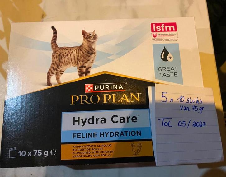 Proplan (Purina) Hydra Care Feline Hydration 50 stuks, Dieren en Toebehoren, Dierenvoeding, Kat, Ophalen