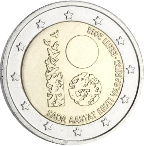 Pièce 2 Euros Estonie 2018 - 100 ans de l’Indépendance, Postzegels en Munten, Munten | Europa | Euromunten, Setje, 2 euro, Estland