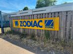 ZODIAC boten oud reclame doek XXL, Verzamelen, Merken en Reclamevoorwerpen, Ophalen of Verzenden, Gebruikt, Reclamebord