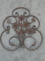 fronton , plaque murale en fer forgé, modèle 4 fleurs, Jardin & Terrasse, Décoration murale de jardin, Enlèvement ou Envoi, Neuf