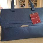 Nieuwe lederen dames handtas , donkerblauw, Ophalen of Verzenden, Nieuw, Blauw, Handtas