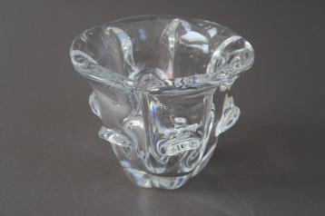 Vase vintage en cristal du Val Saint Lambert, Guido Bon