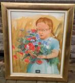 Pastel jeune fille aux fleurs signe Léon devos, Antiquités & Art, Art | Peinture | Classique, Enlèvement
