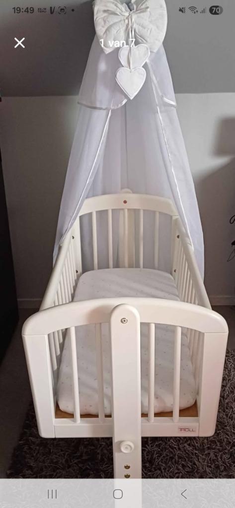 Babywieg wit, Kinderen en Baby's, Babywiegjes en Ledikanten, Nieuw, Wieg, Ophalen