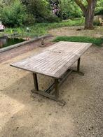 teak tafel en 8 stoelen, Ophalen, Gebruikt
