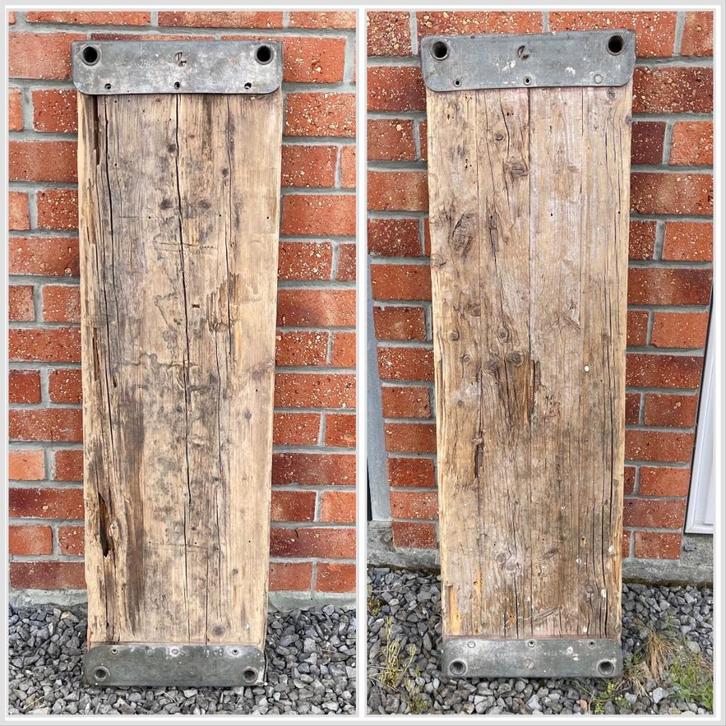 Twee Houten planken/planken - Industriële stijl, Doe-het-zelf en Bouw, Platen en Panelen, Gebruikt, Hout, 20 tot 50 mm, Ophalen