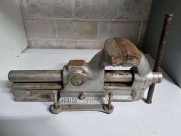 Heuer bankschroef 200mm buisklem, Doe-het-zelf en Bouw, Werkbanken, Ophalen, Gebruikt, Bankschroef