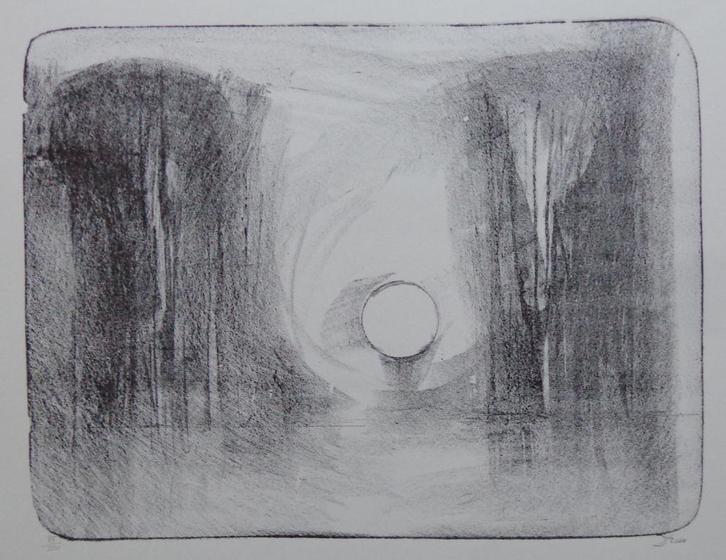 DRIES VAN DEN BROECK / FIGURATIE / ZW-W LITHO / 44x63cm SIG, Antiek en Kunst, Kunst | Litho's en Zeefdrukken, Ophalen of Verzenden