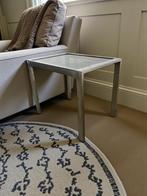 vintage bijzettafel met chromen frame, Enlèvement