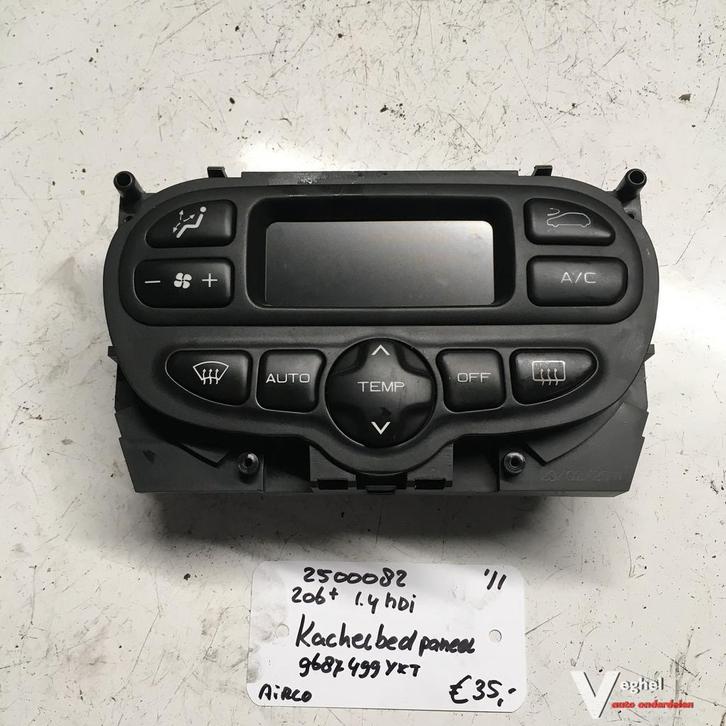 Peugeot 206+ 2011  Kachelbedieningspaneel (airco)  9687499 Y, Auto-onderdelen, Dashboard en Schakelaars, Gebruikt, Ophalen of Verzenden
