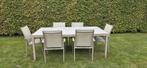 Tuintafel 2m x 1m met 6 stoelen, Tuin en Terras, Ophalen, Gebruikt, Aluminium