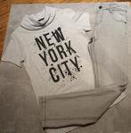 Lichtgrijze set voor jongens in T152 (t-shirt en jeans), Ophalen of Verzenden, Zo goed als nieuw, Jongen, Setje