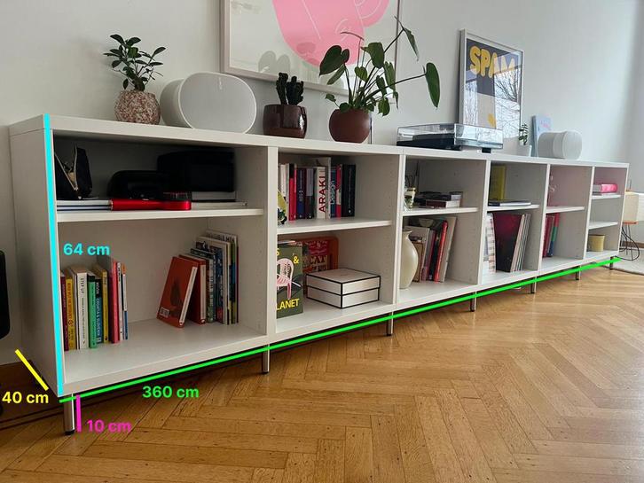 Ikea Besta Console bookshelf Setup, Maison & Meubles, Armoires | Armoires murales, Utilisé, Moins de 100 cm, 300 cm ou plus, 50 à 75 cm