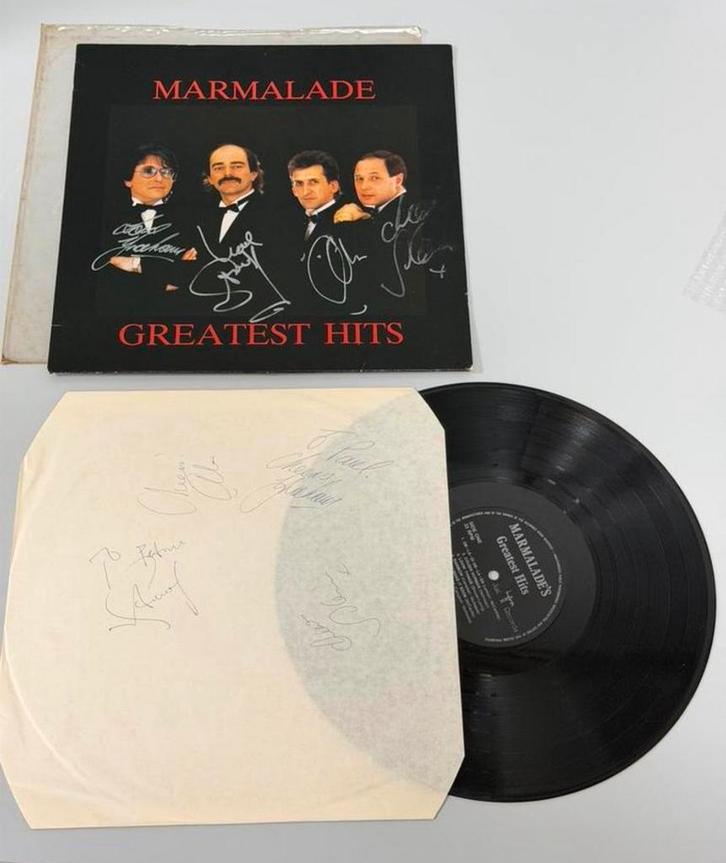 Marmalade Greatest Hits vinyl LP FULLY SIGNED UK 1960s 1980s, Verzamelen, Muziek, Artiesten en Beroemdheden, Zo goed als nieuw