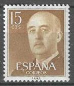 Spanje 1955-1958 - Yvert 855A - Generaal Franco - 15 c. (PF), Timbres & Monnaies, Timbres | Europe | Espagne, Envoi, Non oblitéré