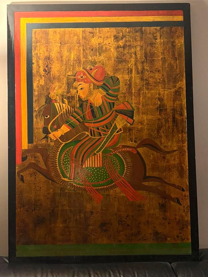 Oriental Rider tafel, Antiek en Kunst, Kunst | Schilderijen | Abstract, Ophalen of Verzenden