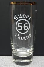 Bierglas Super 56 Caulier emaille Brussel, Laken, Verzamelen, Overige merken, Glas of Glazen, Ophalen of Verzenden, Zo goed als nieuw
