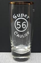 Bierglas Super 56 Caulier emaille Brussel, Laken, Verzamelen, Ophalen of Verzenden, Zo goed als nieuw, Glas of Glazen, Overige merken