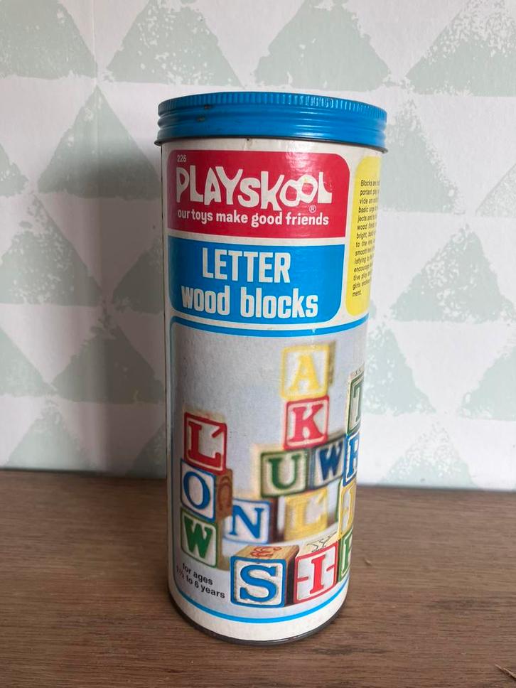 Playskool - houten letter blokken, Kinderen en Baby's, Speelgoed | Houten speelgoed, Zo goed als nieuw, Ophalen of Verzenden