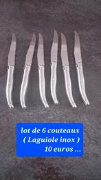 Lot de 6 couteaux Laguiole, Maison & Meubles, Cuisine | Couverts, Comme neuf, Enlèvement ou Envoi