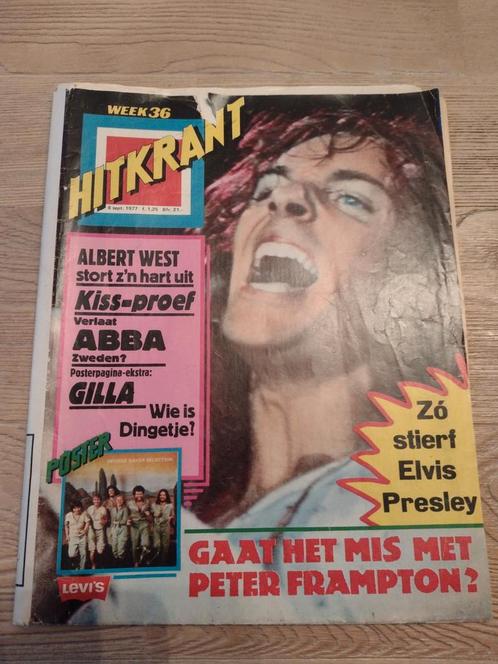 HITKRANT 1977: PETER FRAMPTON-KISS-ABBA-ELVIS-SUPERTRAMP, Verzamelen, Tijdschriften, Kranten en Knipsels, Tijdschrift, 1960 tot 1980