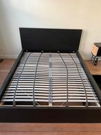 Zwart tweepersoonsbed, Huis en Inrichting, Slaapkamer | Bedden, Ophalen, Gebruikt, Zwart, Tweepersoons