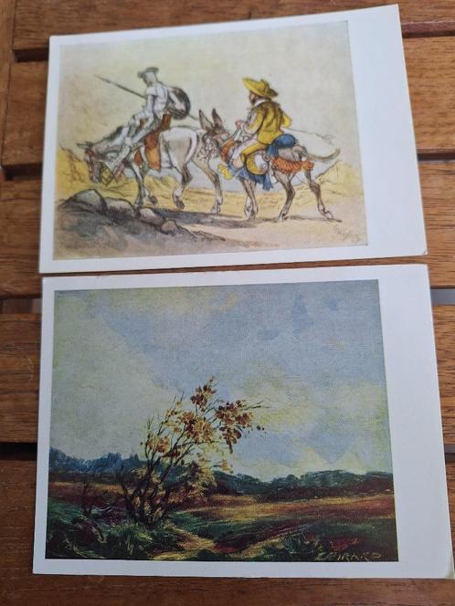 2 oude postkaarten “Kunstkaarten”, Verzamelen, Postkaarten | België, Ongelopen, 1960 tot 1980, Ophalen of Verzenden