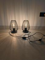2 zwarte nachtlampjes, Huis en Inrichting, Lampen | Tafellampen, Ophalen, Zo goed als nieuw, Modern, Minder dan 50 cm