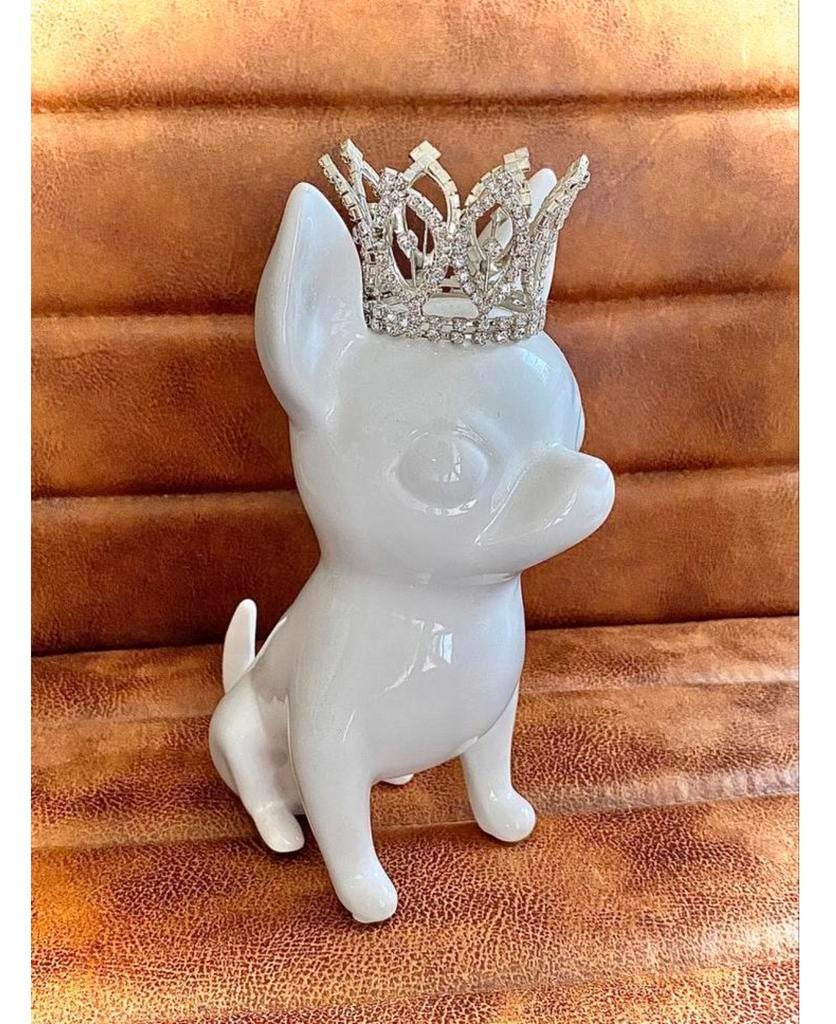 Chihuahua met een kroontje 🐶👑, Verzamelen, Beelden en Beeldjes, Zo goed als nieuw, Ophalen