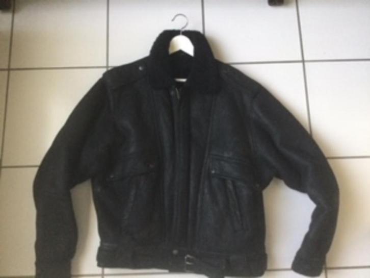 Winterblouson omgekeerd schaap heren, Kleding | Heren, Jassen | Winter, Zo goed als nieuw, Maat 52/54 (L), Zwart, Ophalen of Verzenden