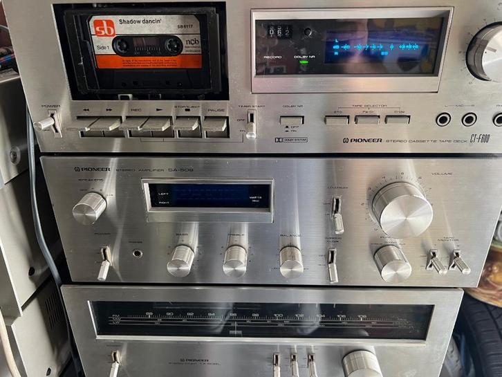 Pioneer stereo met vintage blauw display, Audio, Tv en Foto, Stereoketens, Pioneer, Losse componenten, Ophalen of Verzenden