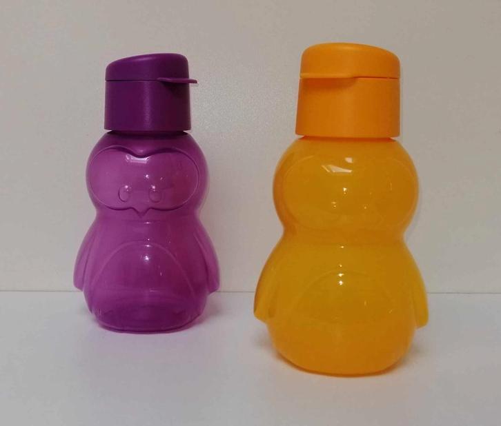 Tupperware™ « Flessen EcoPlus Pinguïn x 2 », Huis en Inrichting, Keuken | Tupperware, Nieuw, Bak of Kom, Oranje, Paars, Verzenden