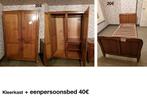 Kleerkast + eenpersoonsbed zie foto, Antiek en Kunst, Ophalen