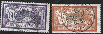 2 Postzegels Frankrijk 1920 Allegorieën (Type Merson) beschikbaar voor biedingen