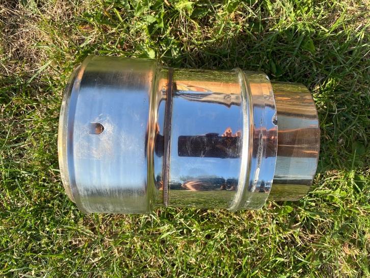 Roestvrijstalen schoorsteenaansluiting dubbel 150 130, Hobby en Vrije tijd, Knutselen, Gebruikt, Overige typen, Verzenden