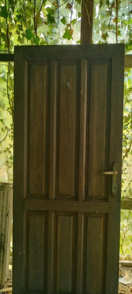 Eiken bruine  binnendeuren, 7stuks., Doe-het-zelf en Bouw, Deuren en Vliegenramen, Gebruikt, Binnendeur, Minder dan 200 cm, Hout